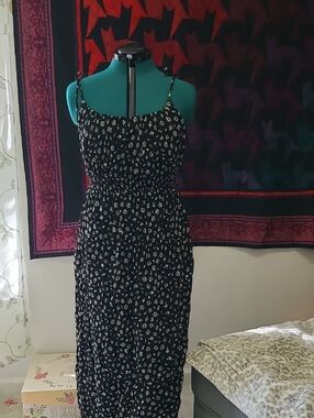 SO Black Maxi Dress with White Floral Print